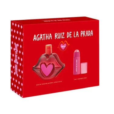 Agatha Ruiz de la Prada Beso EDT (W) / 2 Pc SP 80 ml; Makeup Stick