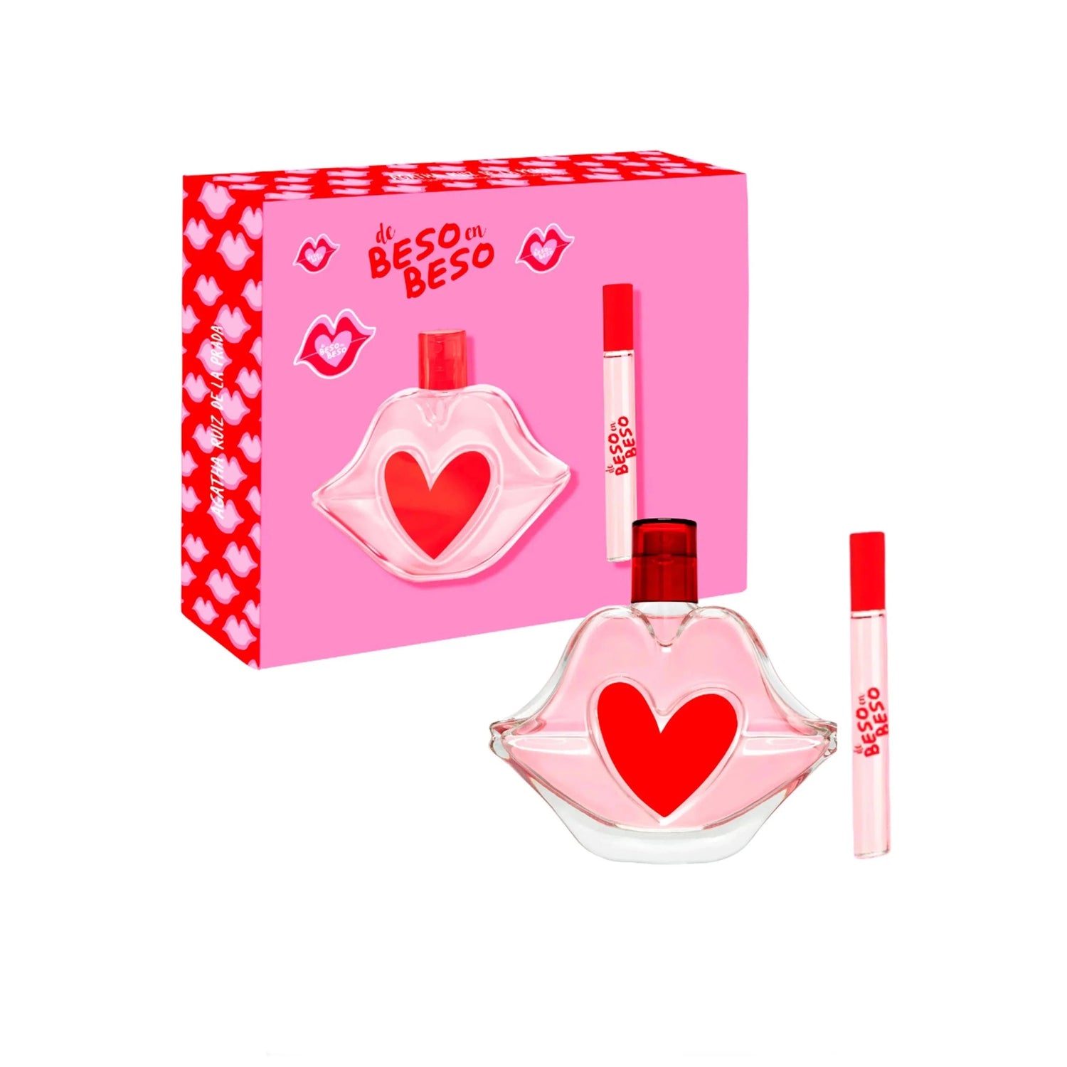 Agatha Ruiz De La Prada De Beso en Beso EDT (W) / 2 Pc SP 100 ml; Mini 10 ml