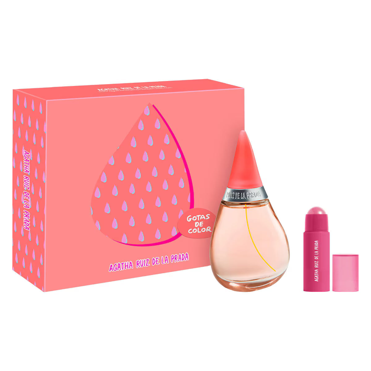 Agatha Ruiz de la Prada Gotas de Color EDT (W) / 2 Pc SP 80 ml; Makeup Stick