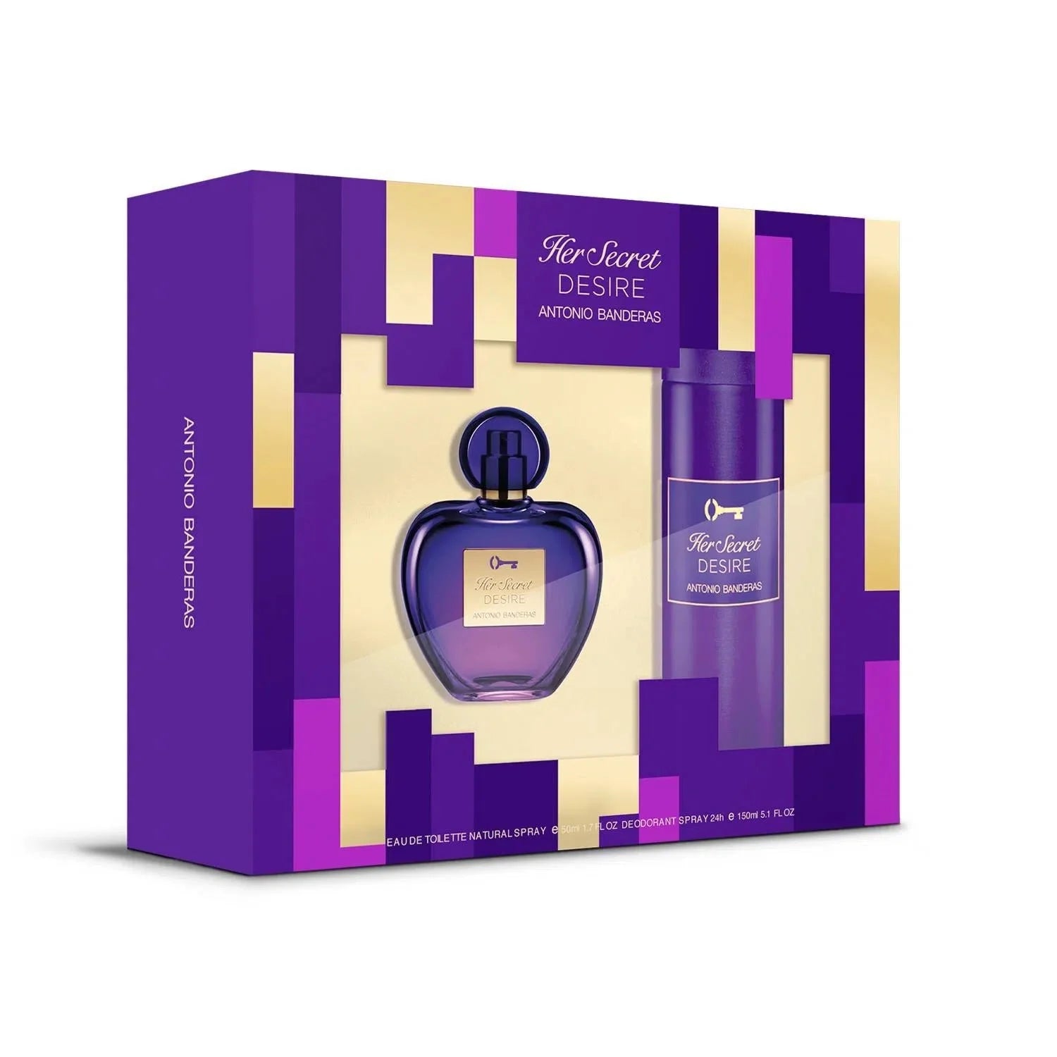 Antonio Banderas Her Secret Desire EDT (W) / 2 Pc SP 80 ml; DEO 150 ml