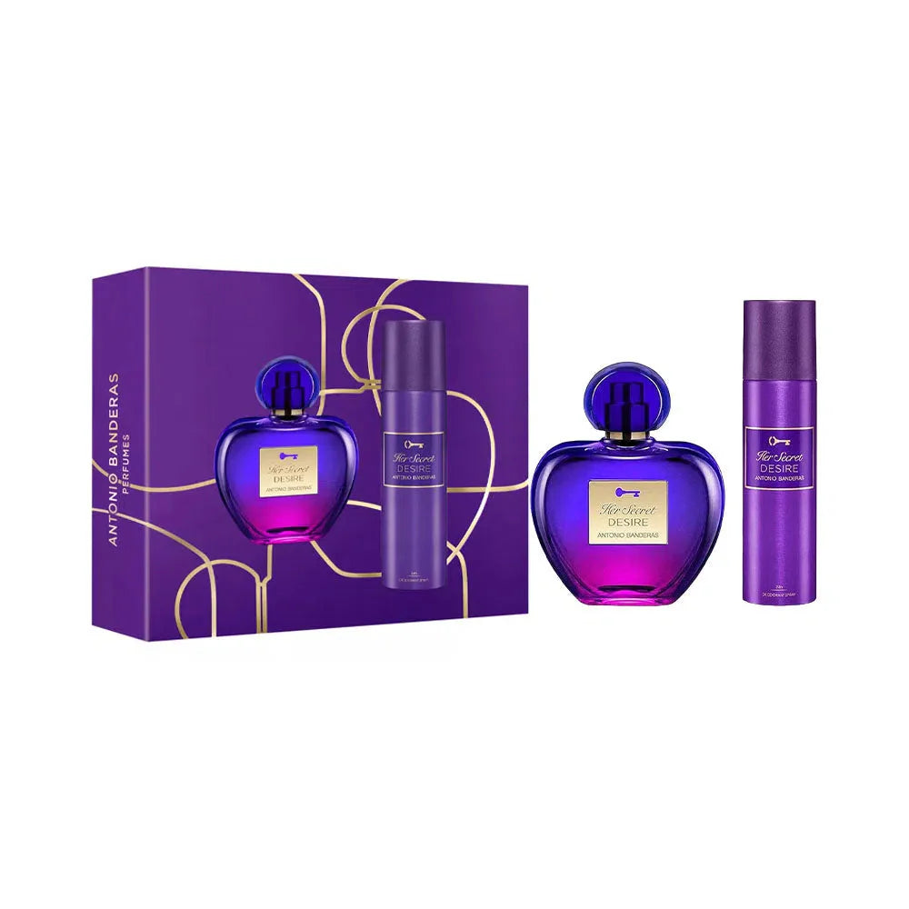 Antonio Banderas Her Secret Desire EDT (W) / 2 Pc SP 80 ml; DEO 150 ml