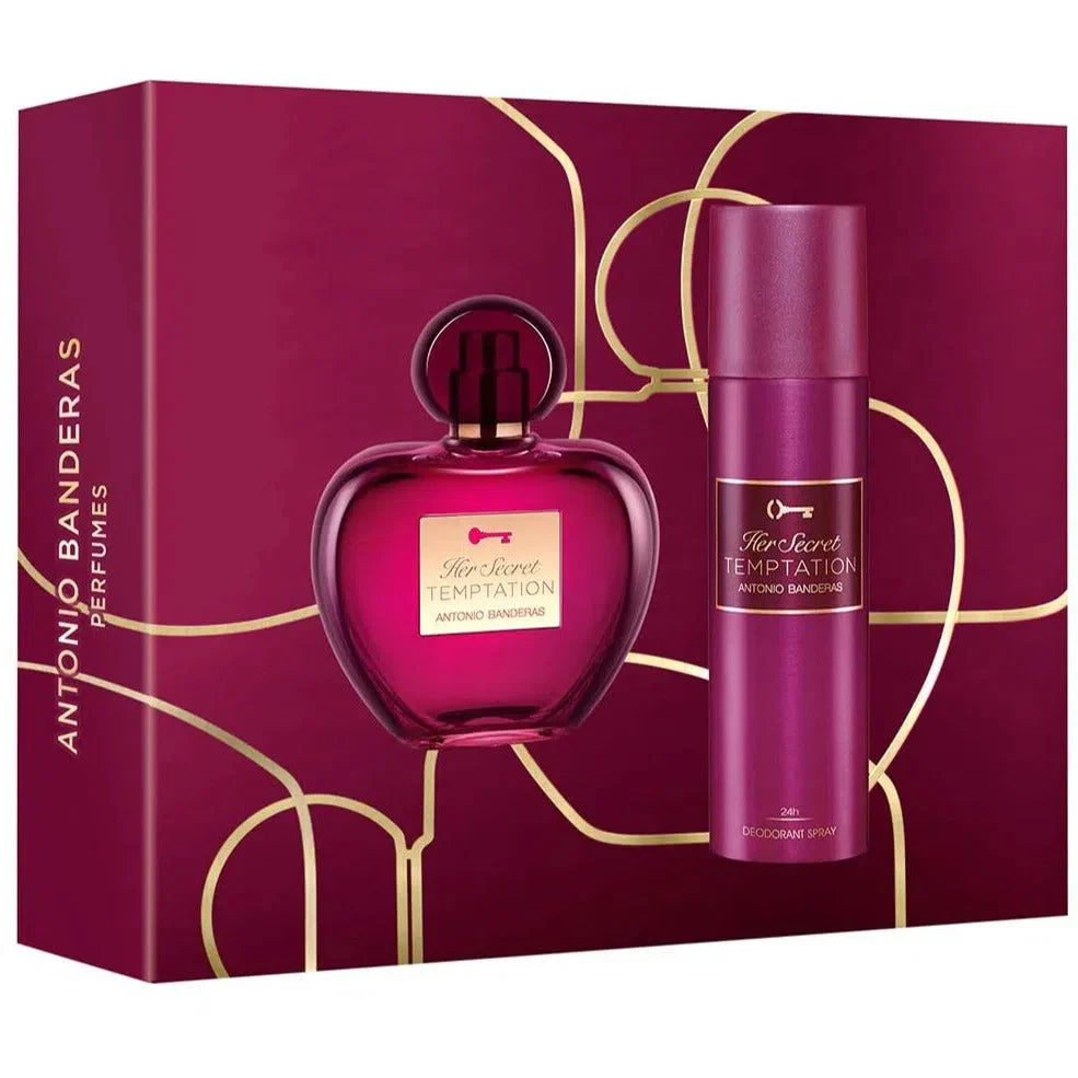 Antonio Banderas Her Secret Temptation EDT (W) / 2 Pc SP 80 ml; DEO 150 ml