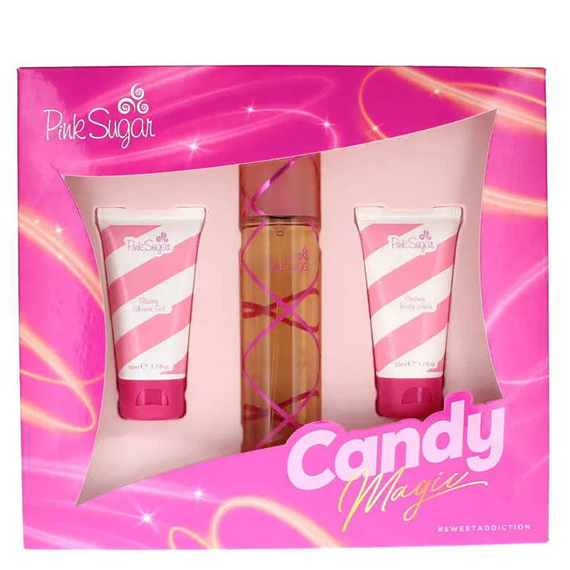 Aquolina Pink Sugar EDT (W) / 3 Pc SP 100 ml; SG 50 ml; BL 50 ml