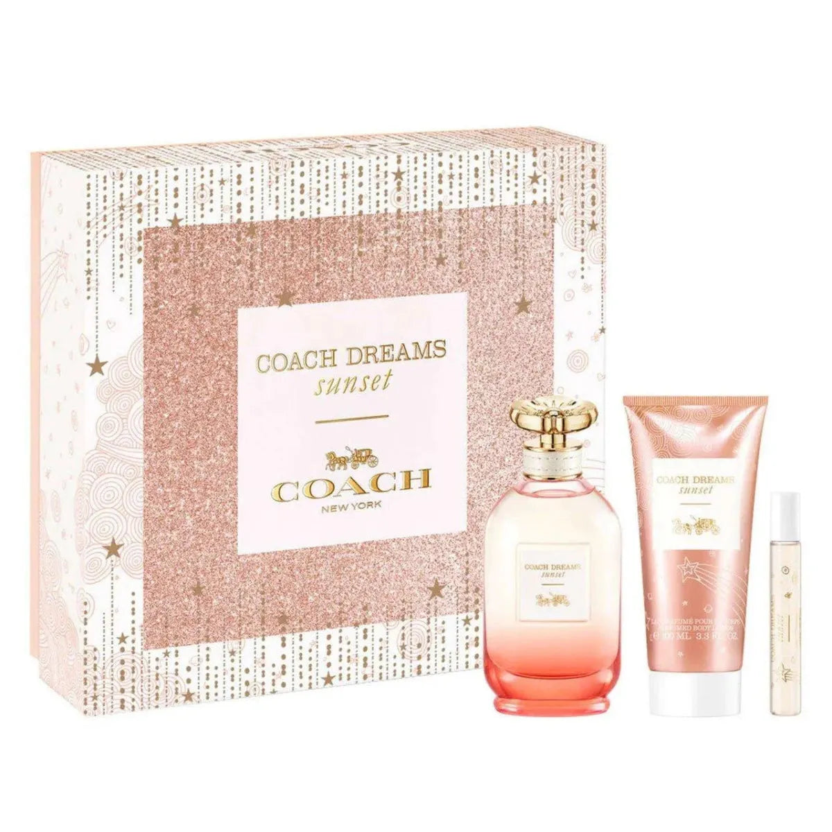 Coach Dreams Sunset EDP (W) / 3 Pc SP 90 ml; SP 7.5 ml; BL 100 ml