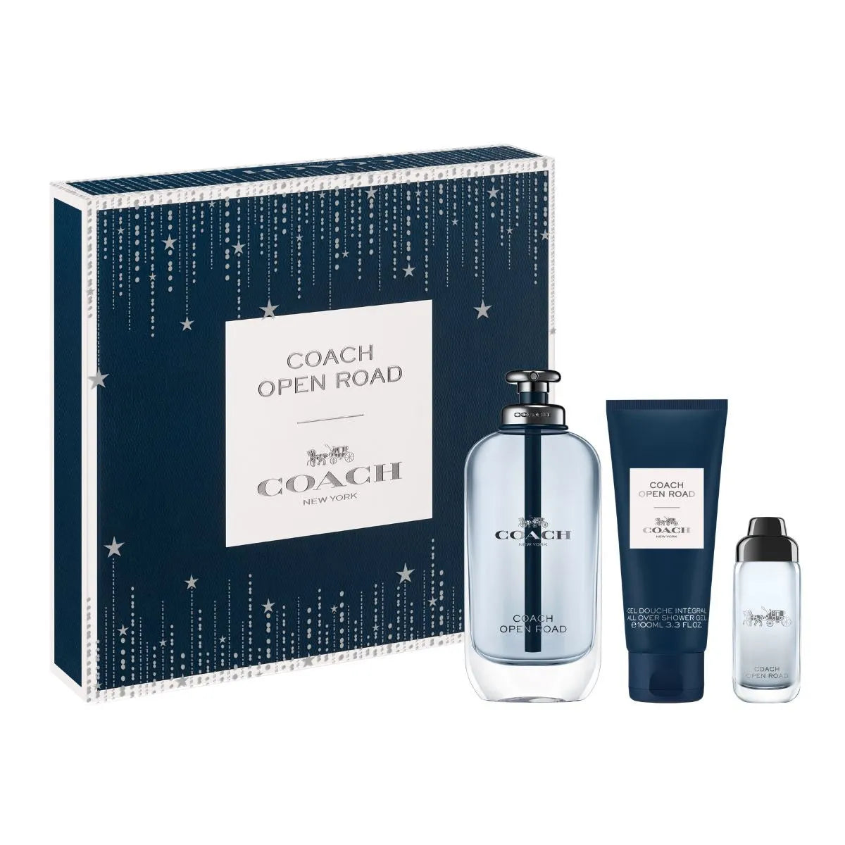 Coach Open Road EDT (M) / 3 Pc: SP 100 ml; Mini 15 ml; SG 100 ml
