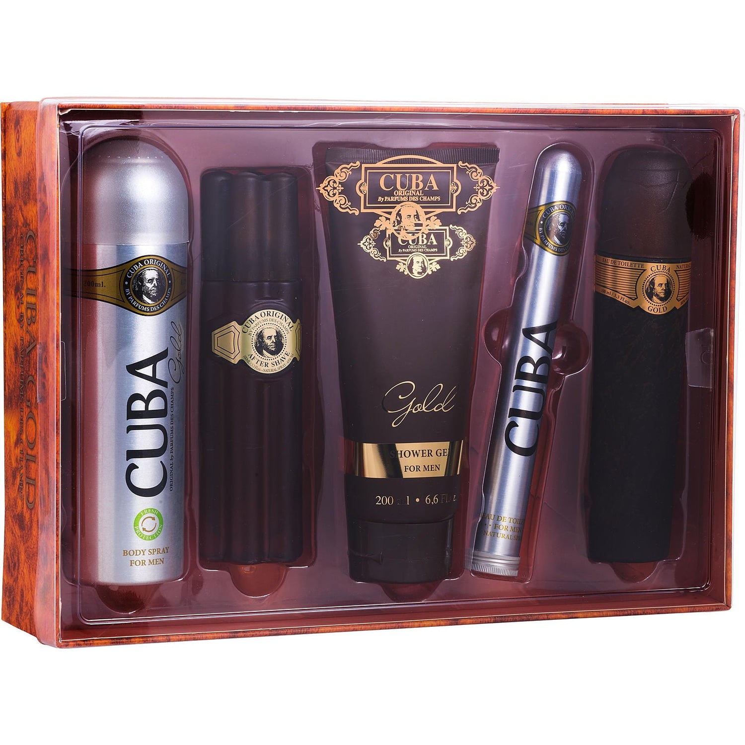 Cuba Gold Eau de Toilette (M) / 5 Pc SP 100 ml; SP 35 ml; ASB 100 ml; SG 200 ml; BS 200 ml