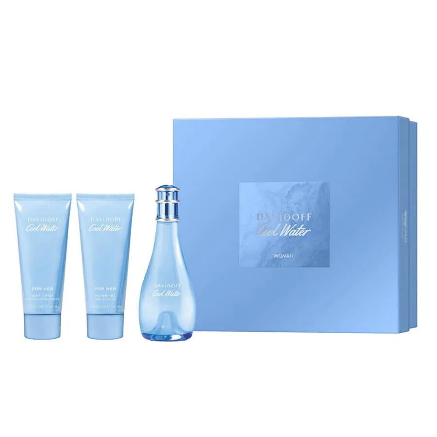 Davidoff Cool Water Woman EDT (W) / 3 Pc SP 100 ml; BL 75 ml; SG 75 ml