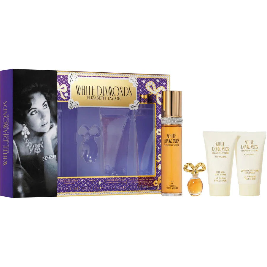 Elizabeth Taylor White Diamonds EDT (W) / 4 Pc SP 50 ml; Mini Parfum 3.7 ml; BL 50 ml; SG 50 ml