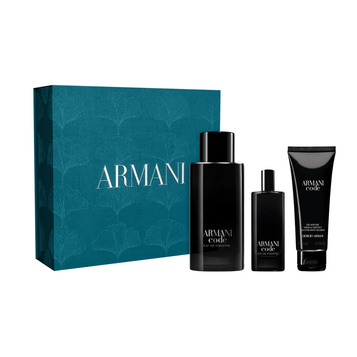 Giorgio Armani Code EDT (M) / 3 Pc SP 125 ml; SG 75 ml; Mini SP 15 ml