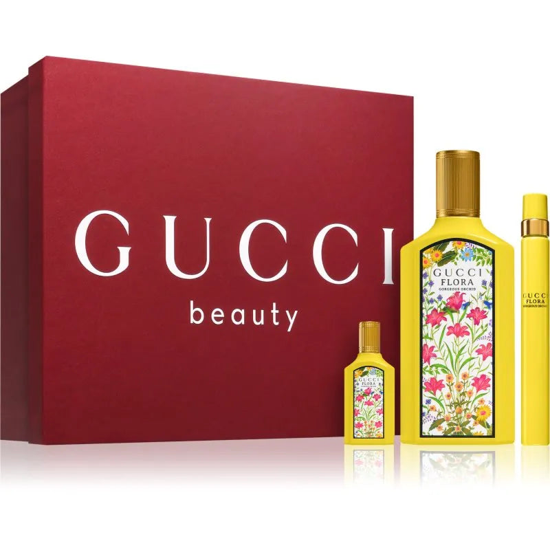 Gucci Flora Gorgeous Orchid EDP (W) / 3 Pc SP 100 ml; SP 10 ml; SP 5 ml
