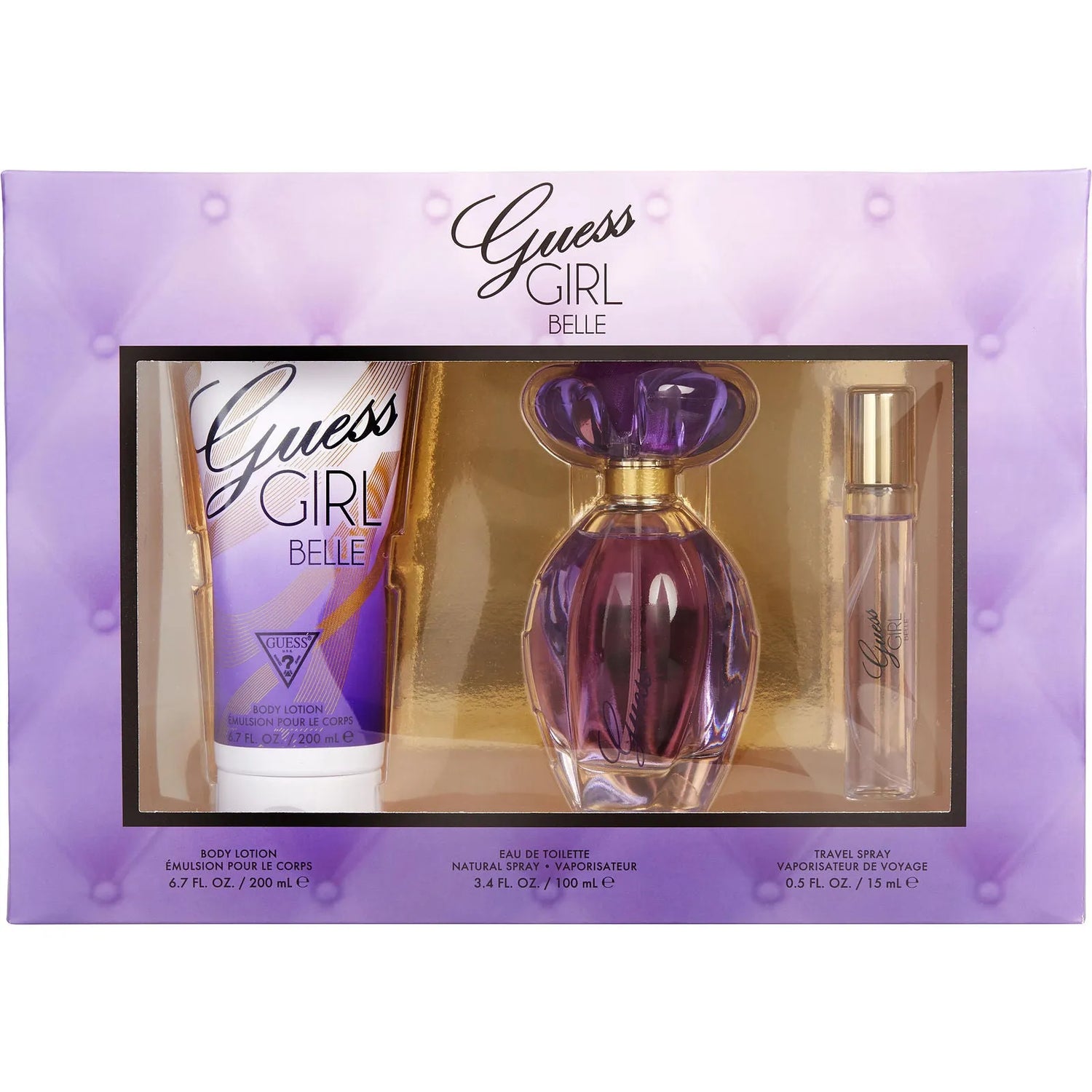 Guess Girl Belle EDT (W) / 3 Pc SP 100 ml; Mini TS 15 ml; BL 200 ml
