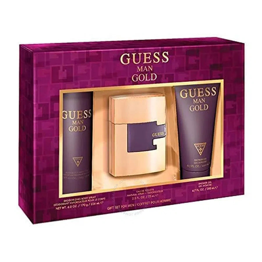 Guess Man Gold EDT (M) / 3 Pc SP 75 ml; BS 180 ml; SG 200 ml - 085715327994