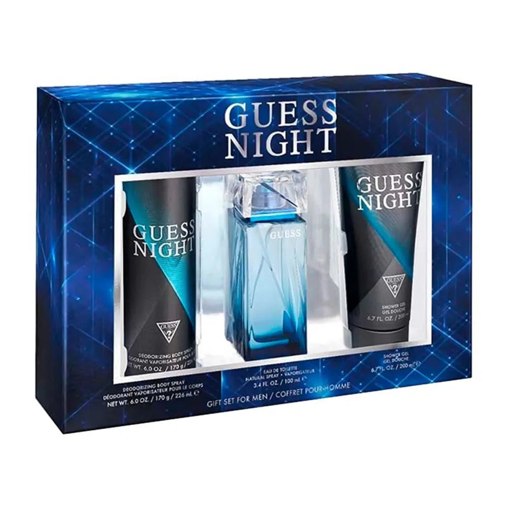 Guess Night EDT (M) / 3 Pc SP 100 ml; BS 226 ml; SG 200 ml