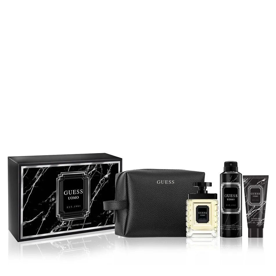 Guess Uomo Eau de Toilette (M) / 4 Pc SP 100 ml; DEO 177 ml; SG 100 ml; Bag