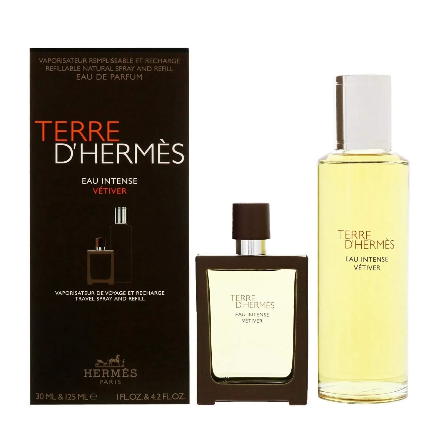 Hermès Terre D'Hermès Eau Intense Vetiver EDP (U) / 2 Pc SP 30 ml; EDP Refill 125 ml