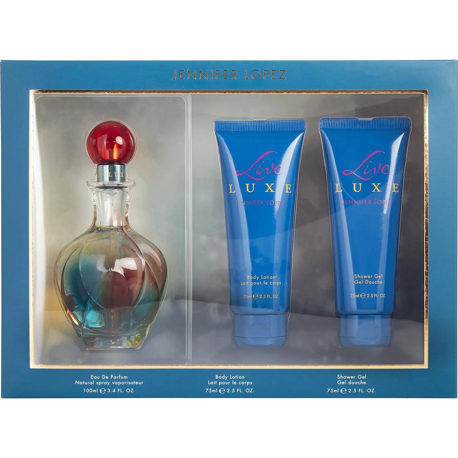 Jennifer Lopez Live Luxe EDP (W) / 3 Pc SP 100 ml; SG 75 ml; BL 75 ml