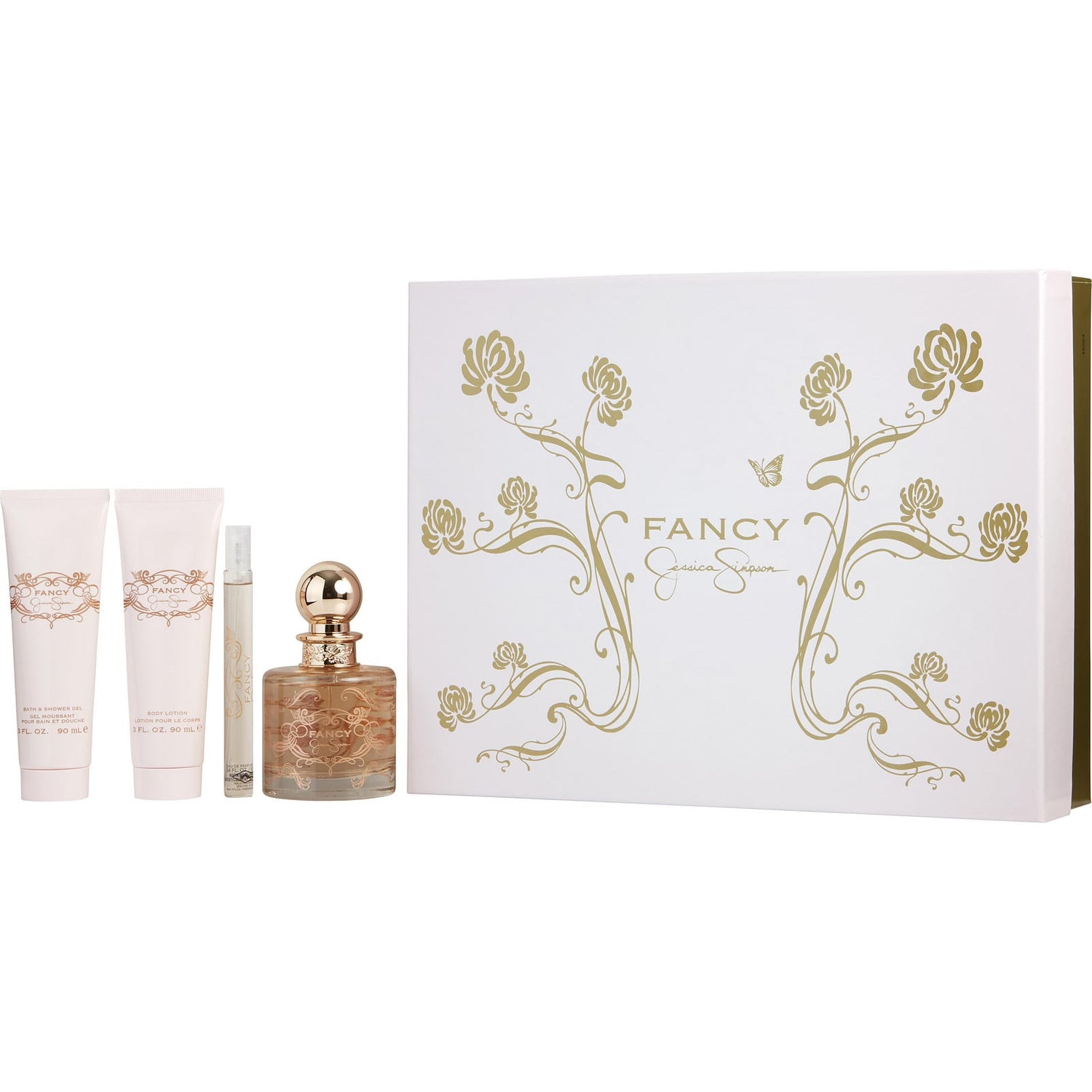 Jessica Simpson Fancy EDP (W) / 4 Pc SP 100 ml; Mini SP 10 ml; BL 90 ml; SG 90 ml