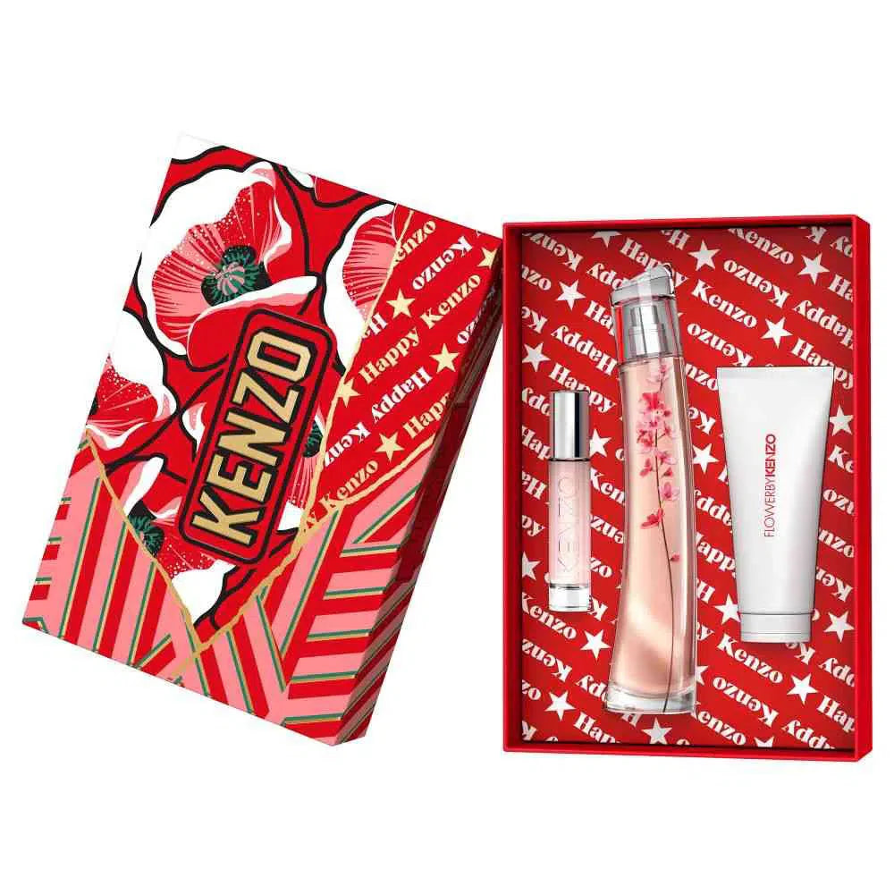 Kenzo Flower Ikebana by Kenzo EDP (W) / 3 Pc SP 75 ml; SP 10 ml; BL 75 ml