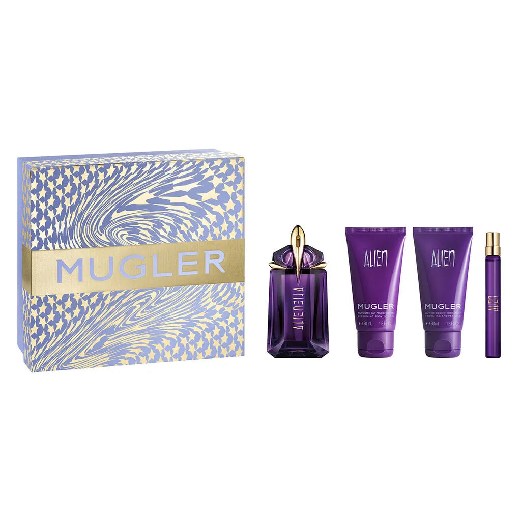 Mugler Alien EDP (W) / 4 Pc SP 60 ml; BL 50 ml; SG 50 ml; Mini SP 10 ml