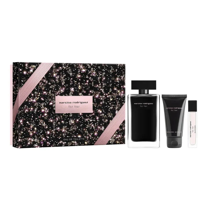 Narciso Rodriguez For Her EDT (W) / 3 Pc Set: EDT 100 ml; BL 50 ml; SP 10 ml