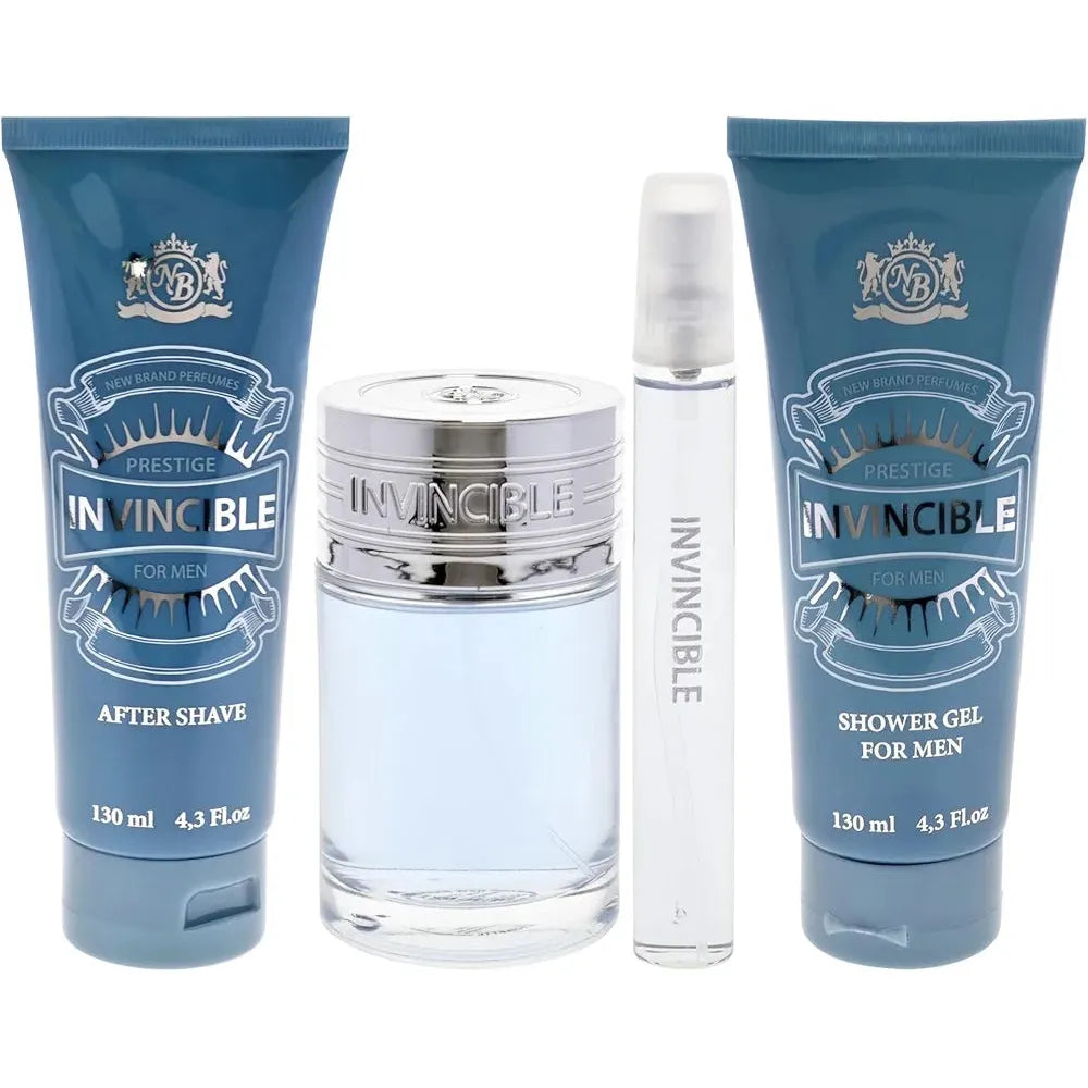 New Brand Invincible EDT (M) / 4 Pc SP 100 ml; Mini SP 15 ml; ASB 130 ml; SG 130 ml