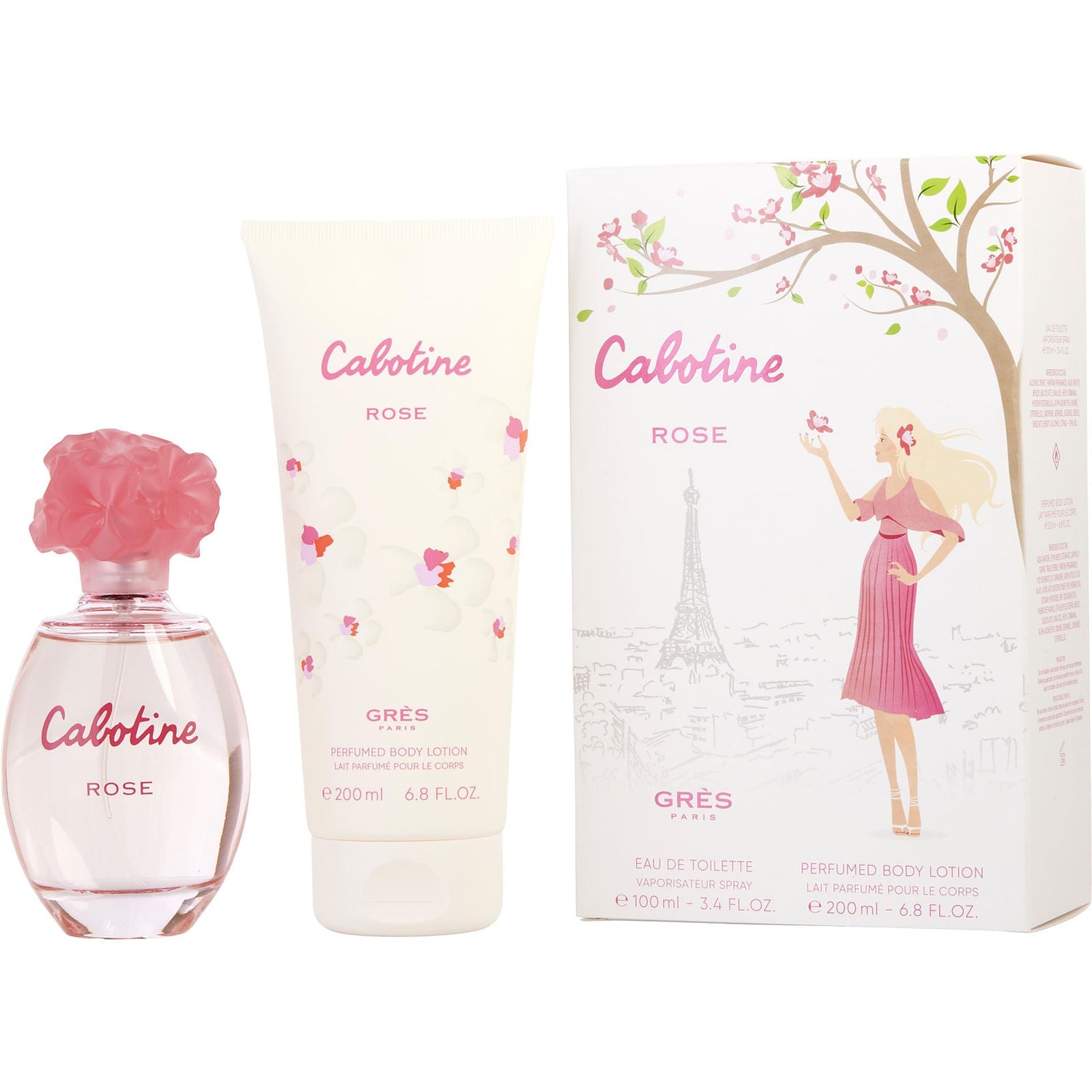 Parfums Gres Cabotine Rose EDT (W) / 2 Pc SP 100 ml; BL 200 ml