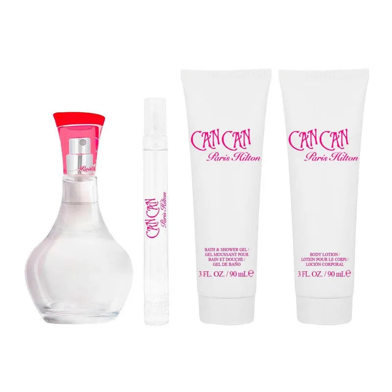 Paris Hilton Can Can EDP (W) / 4 Pc SP 100 ml; BL 90 ml; SG 90 ml; Mini 10 ml