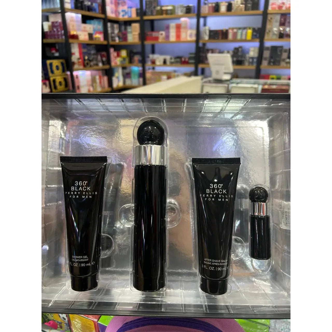 Perry Ellis 360 Black EDT (M) / 4 Pc SP 100 ml; SG 90 ml; AS 90 ml; Mini