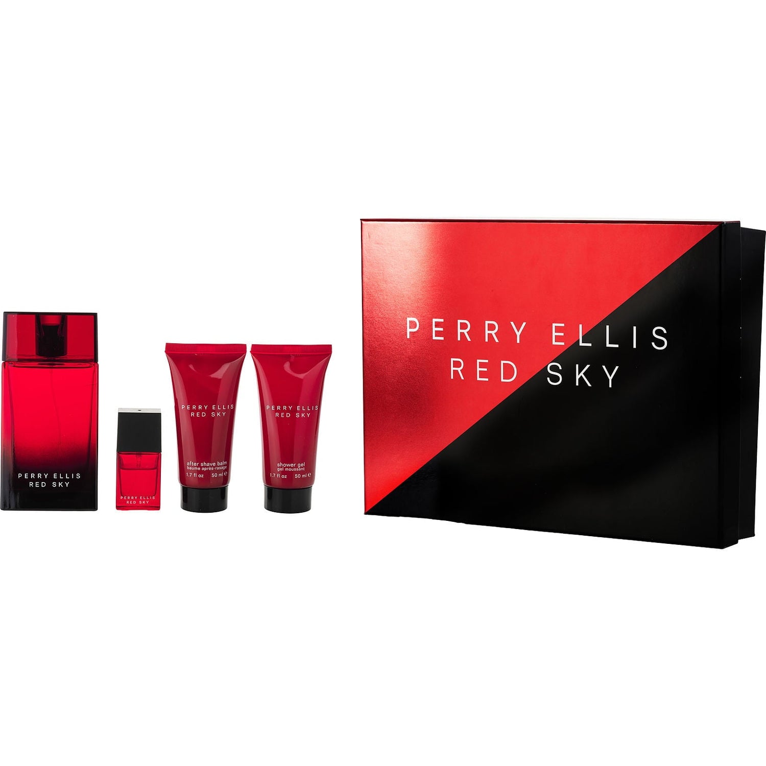 Perry Ellis Red Sky EDT (M) / 4 Pc SP 100 ml; AS 50 ml; SG 50 ml; Mini