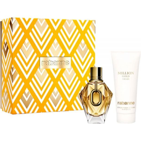 Rabanne Million Gold For Her EDP (W) / 2 Pc SP 90 ml; BL 100 ml