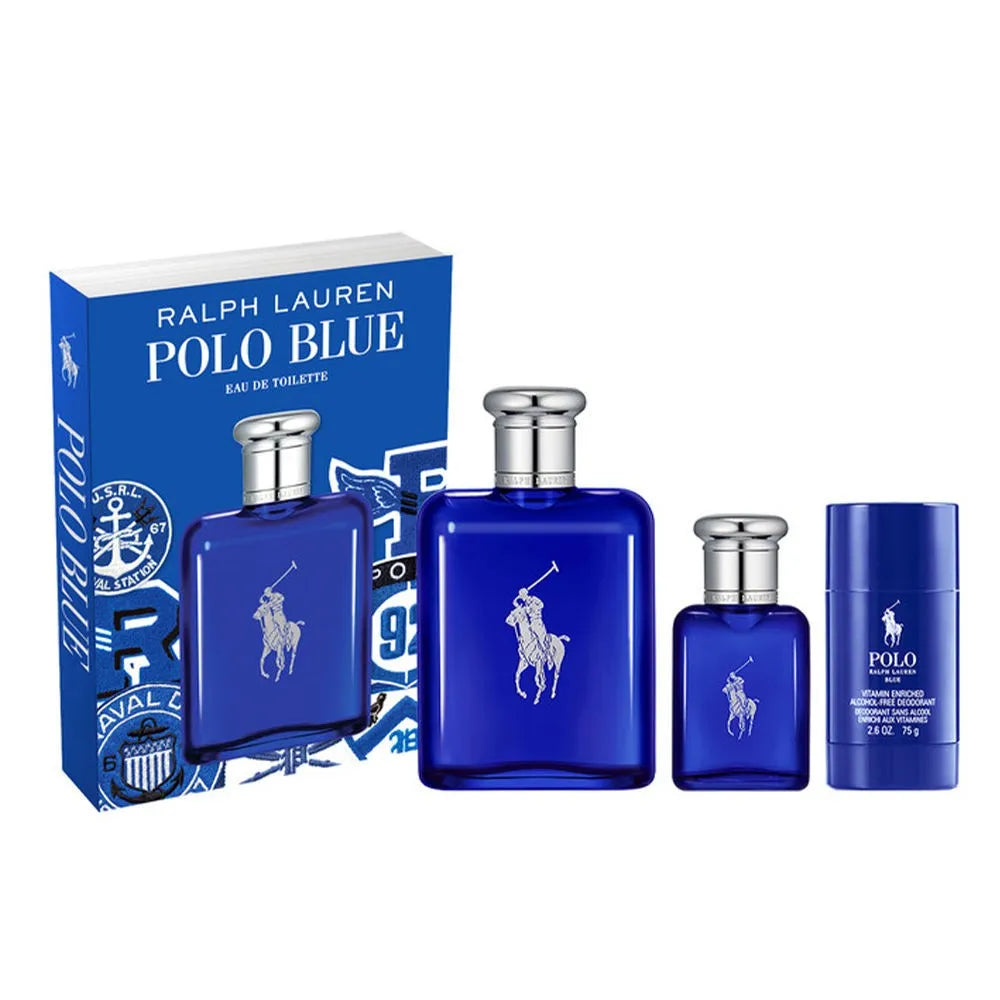 Ralph Lauren Polo Blue EDT (M) / 3 Pc SP 125 ml; SP 40 ml; DEO 75 g