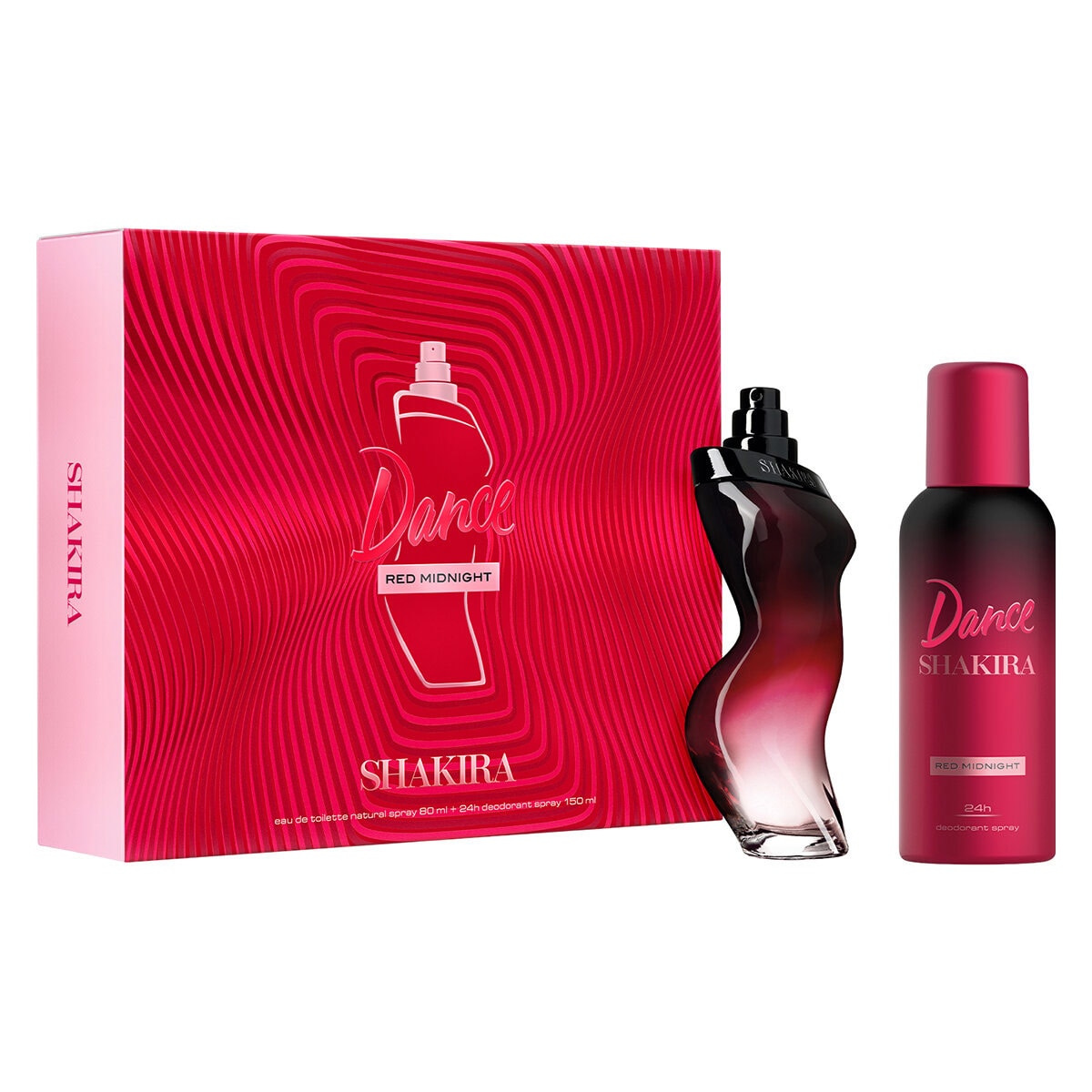 Shakira Dance Red Midnight EDT (W) / 2 Pc SP 80 ml; DEO