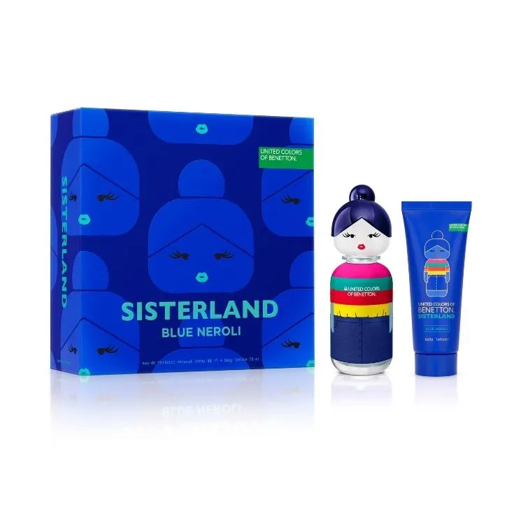 United Colors of Benetton Sisterland Blue Neroli EDT (W) / 2 Pc SP 80 ml; BL 75 ml