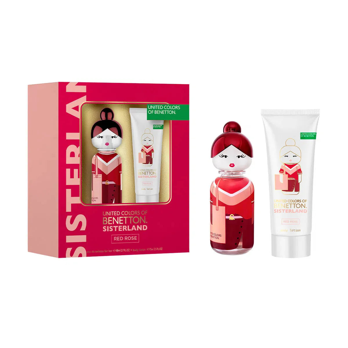 United Colors of Benetton Sisterland Red Rose EDT (W) / SP 80 ml; BL 75 ml