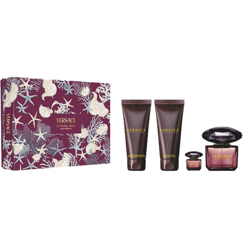 Versace Crystal Noir EDP (W) / 4 Pc SP 90 ml; BL 100 ml; SG 100 ml; Mini SP 5 ml