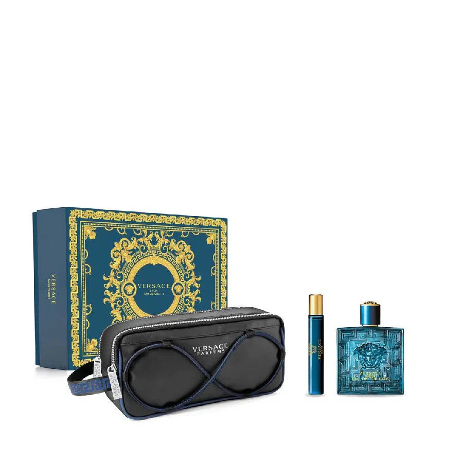 Versace Eros EDT (M) / 3 Pc SP 100 ml; SP 10 ml; Pouch
