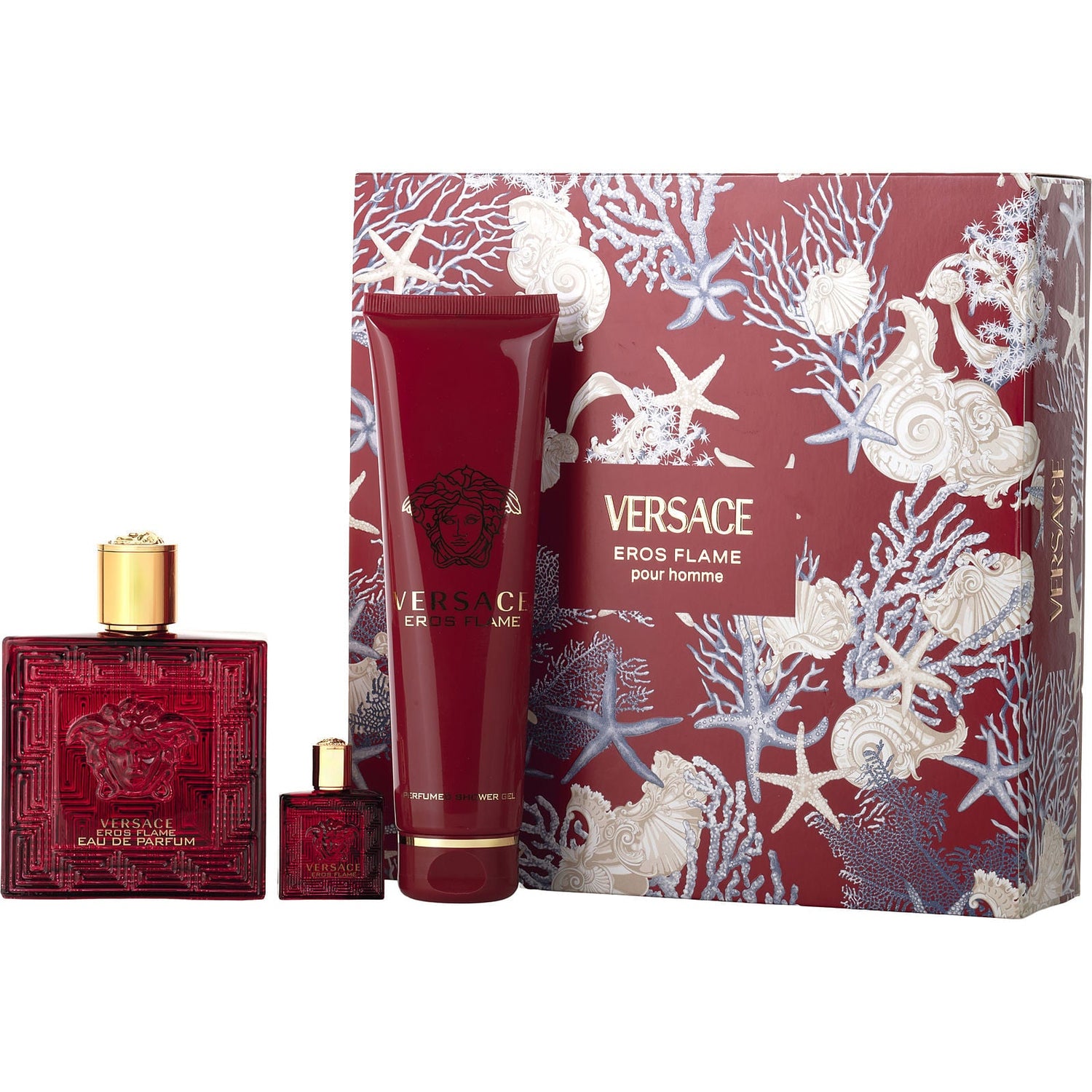 Versace Eros Flame EDP (M) / 3 Pc SP 100 ml; SG 150 ml; Mini SP 15 ml