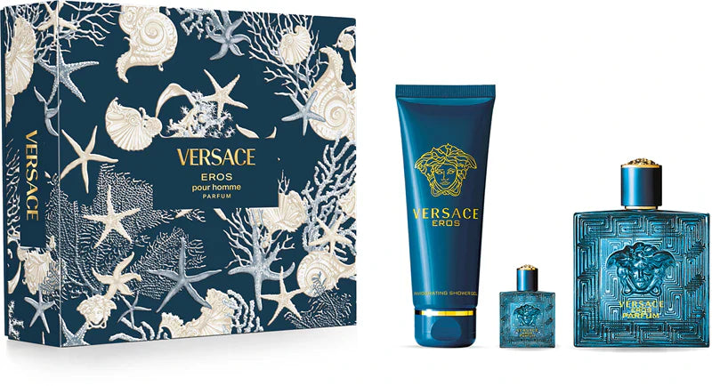 Versace Eros Parfum (M) / 3 Pc SP 100 ml; Mini SP 5 ml; SG 150 ml