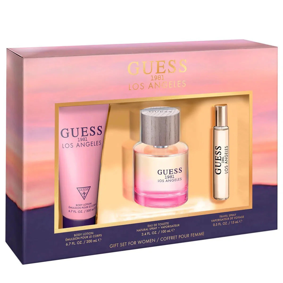 Guess 1981 Los Angeles Women EDT (W) / 3 Pc SP 100 ml; BL 200 ml; SP 15 ml