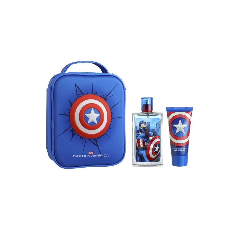 Marvel Captain America Hero Backpack EDT (B) / 3 Pc SP 100 ml; SG 100 ml; Zip Case