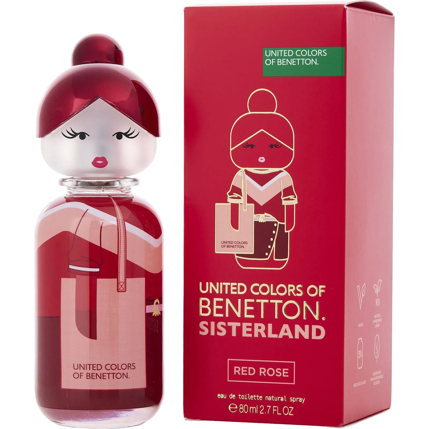 United Colors of Benetton Sisterland Red Rose EDT (W) / 80 ml