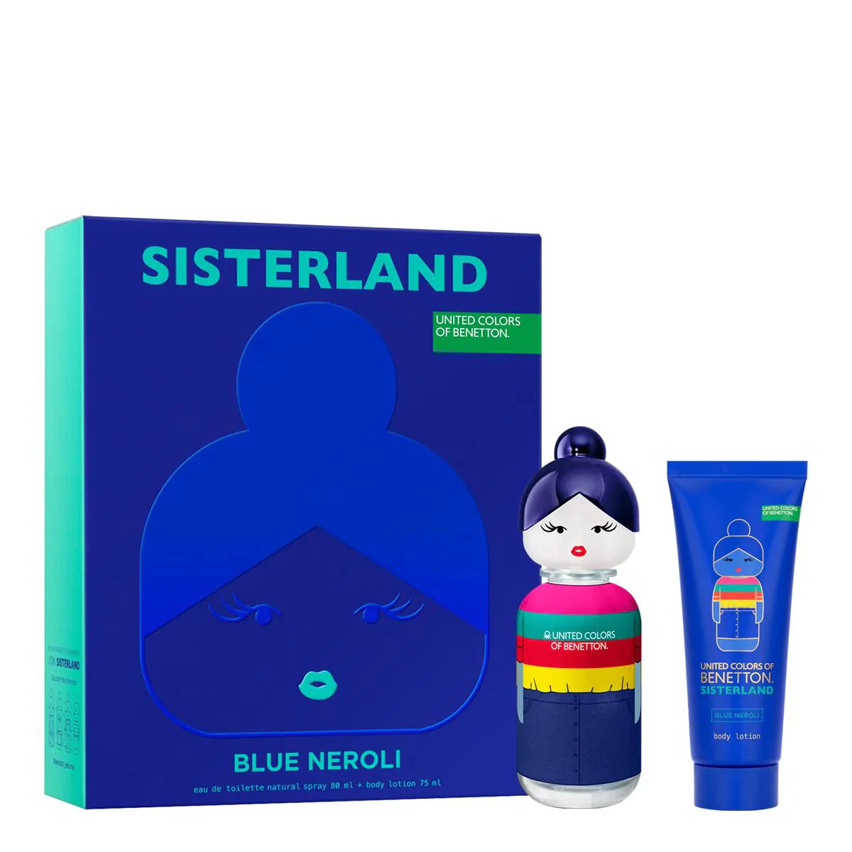 United Colors of Benetton Sisterland Blue Neroli EDT (W) / 2 Pc SP 80 ml; BL 75 ml