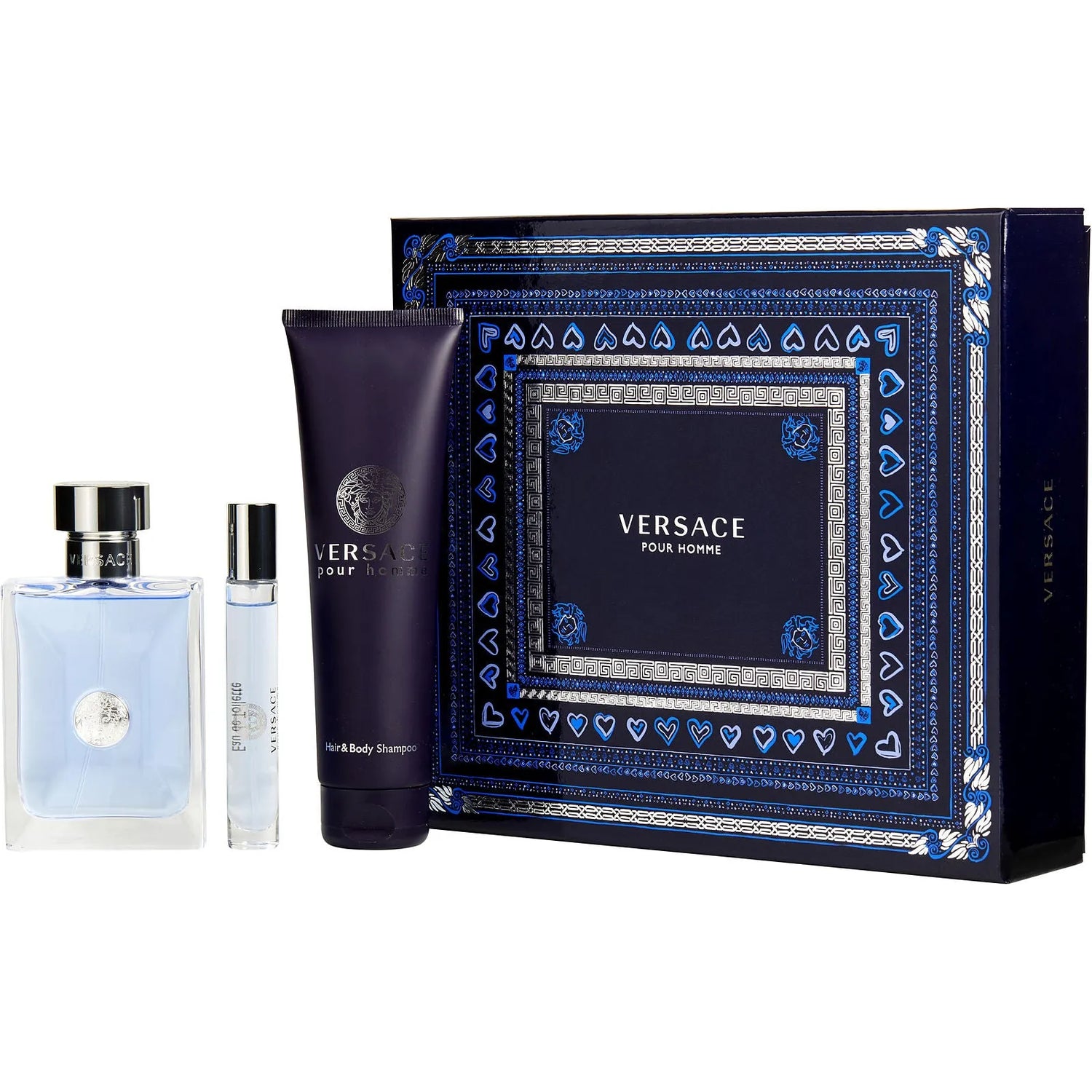Versace Pour Homme EDT (M) / 3 Pc SP 100 ml; Mini 10 ml; SG 150 ml